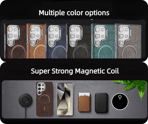 Magnetic High-end Business Leather Case