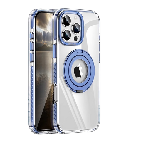 Two-color transparent magnetic rotating bracket first shell