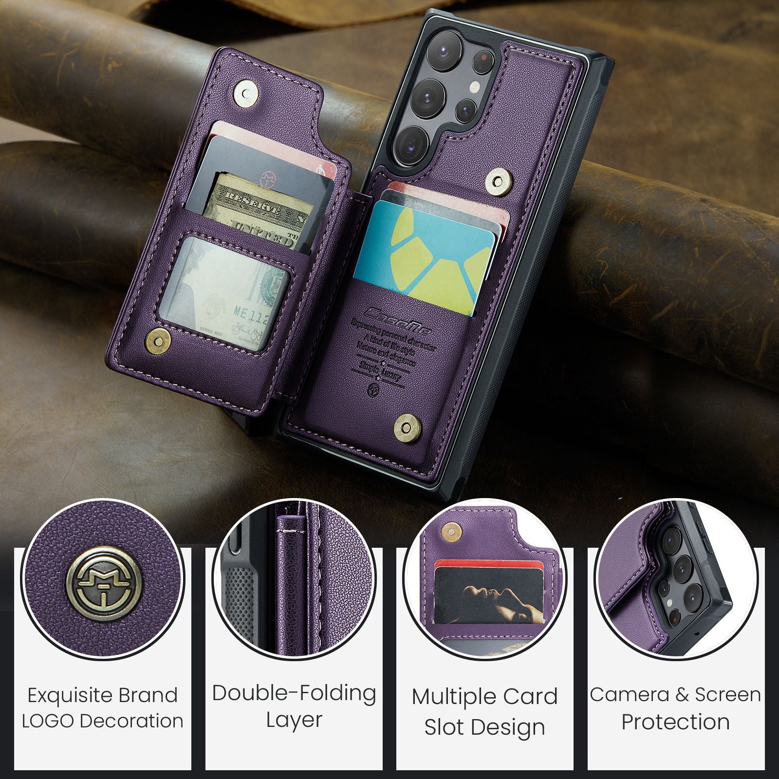 LEKCASE Samsung S series flip phone case with SIM card slot LEKCASE
