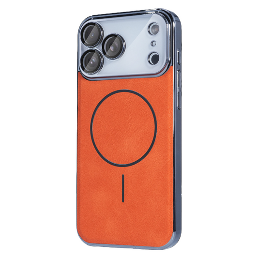 LEKCASE iPhone 17 series metallic leather textured magnetic phone case LEKCASE
