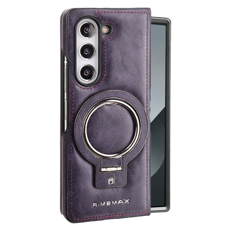 AIRKAS Samsung Z Fold Eco-Leather Case Business Casual Magnetic 360 Stand Protective Cover LEKCASE