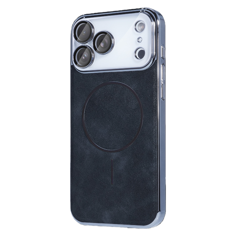 LEKCASE iPhone 17 series metallic leather textured magnetic phone case LEKCASE