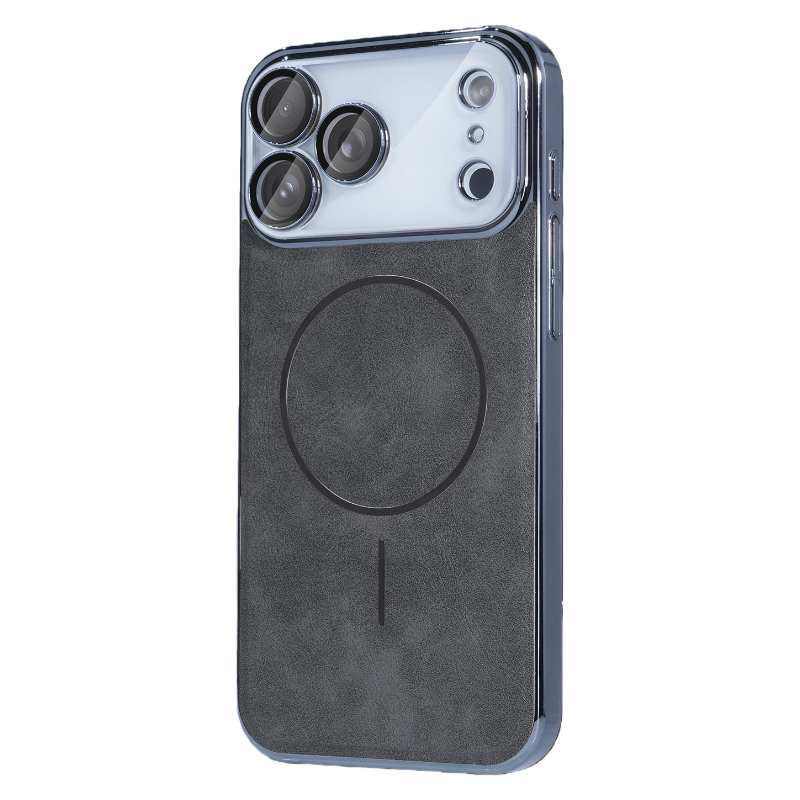LEKCASE iPhone 17 series metallic leather textured magnetic phone case LEKCASE