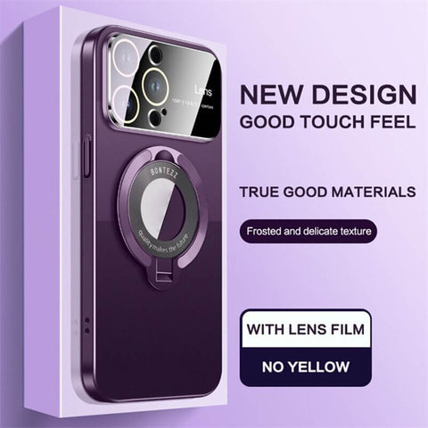 Large window phone case leak label magnetic bracket for iPhone 15promax case 