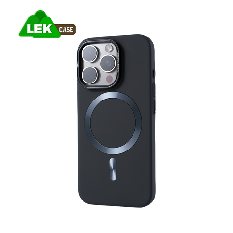 Skin-feel, drop-proof phone case with built-in lens holder