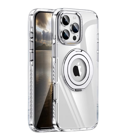 Two-color transparent magnetic rotating bracket first shell