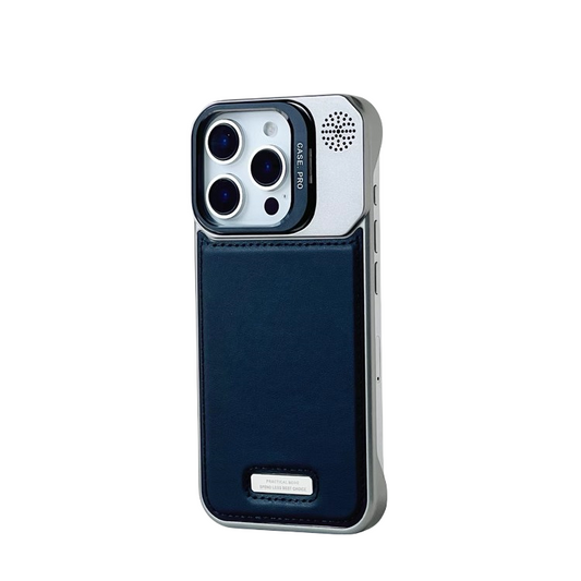 Frameless Carbon Fiber Leather Magnetic Lens Bracket Protective Case