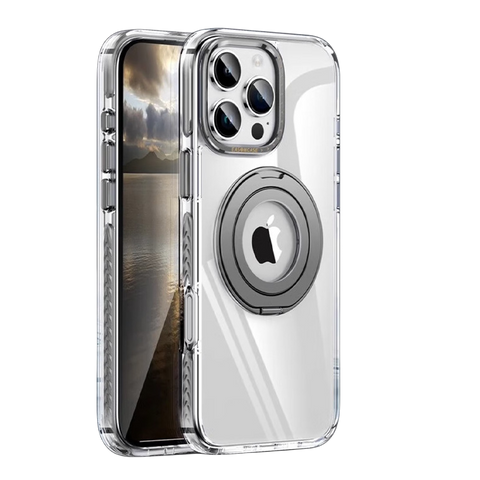 Two-color transparent magnetic rotating bracket first shell