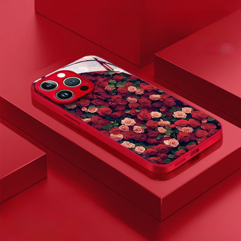 Full Screen Rose Lanyard Mobile Phone Case