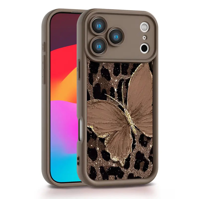 LEKCASE Leopard Print Butterfly Gradient Starry Sky Pattern Phone Case
