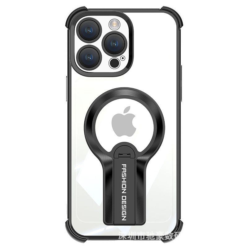 Invisible Bracket Magnetic Electroplating Mobile Phone Case