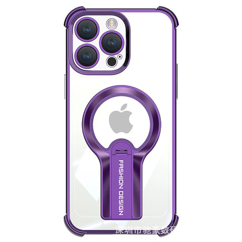 Invisible Bracket Magnetic Electroplating Mobile Phone Case
