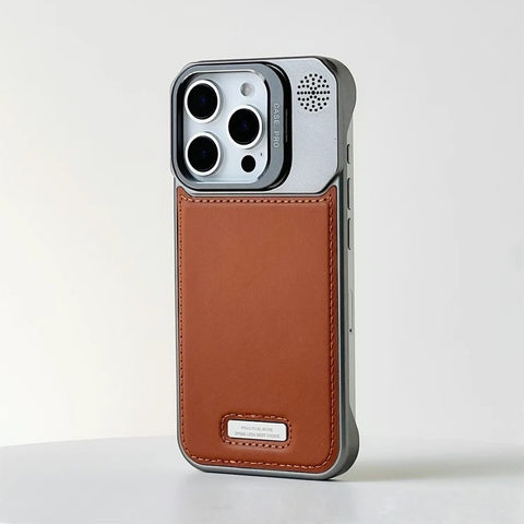 LEKCASE | Frameless Carbon Fiber Leather Magnetic Lens Bracket Protective Case