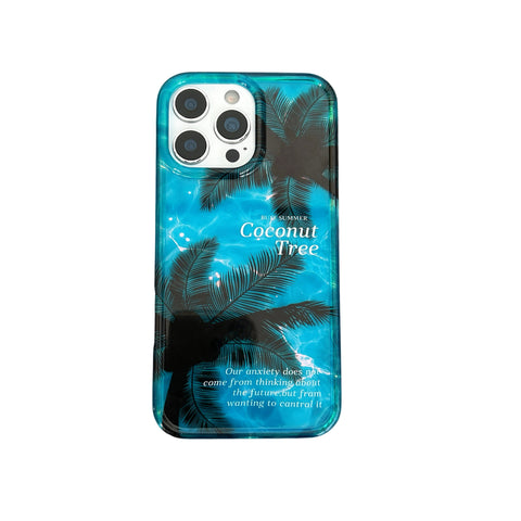 Sunset Coconut Tree Scenery Photo Frame Phone Case