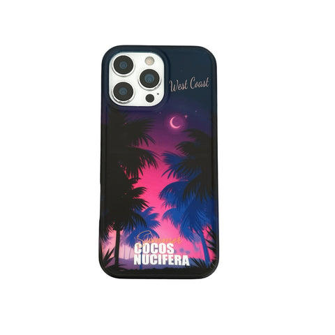 Sunset Coconut Tree Scenery Photo Frame Phone Case