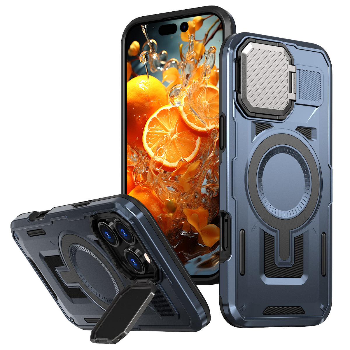 Magnetic Lens Bracket With Armor And Anti-fall Cover