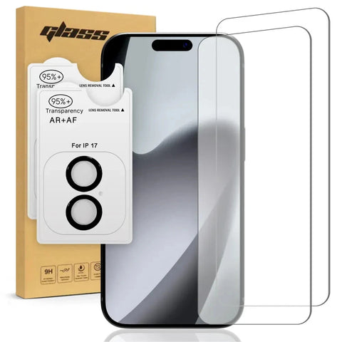 LEKCASE For iPhone 17 2.5D Tempered Glass Screen & Lens Protector