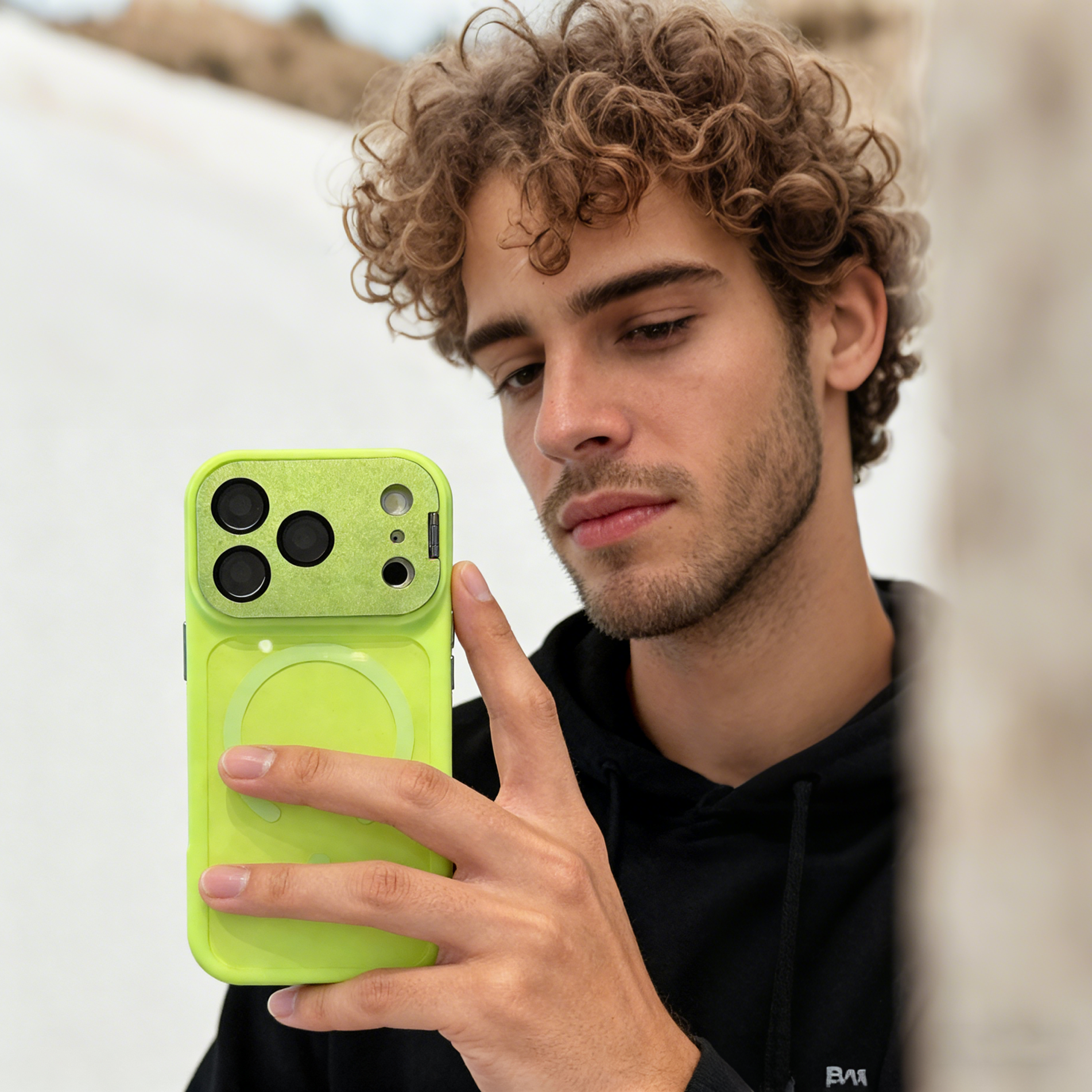 Metal Lens Bracket Frosted Phone Case - LEKCASE LEKCASE