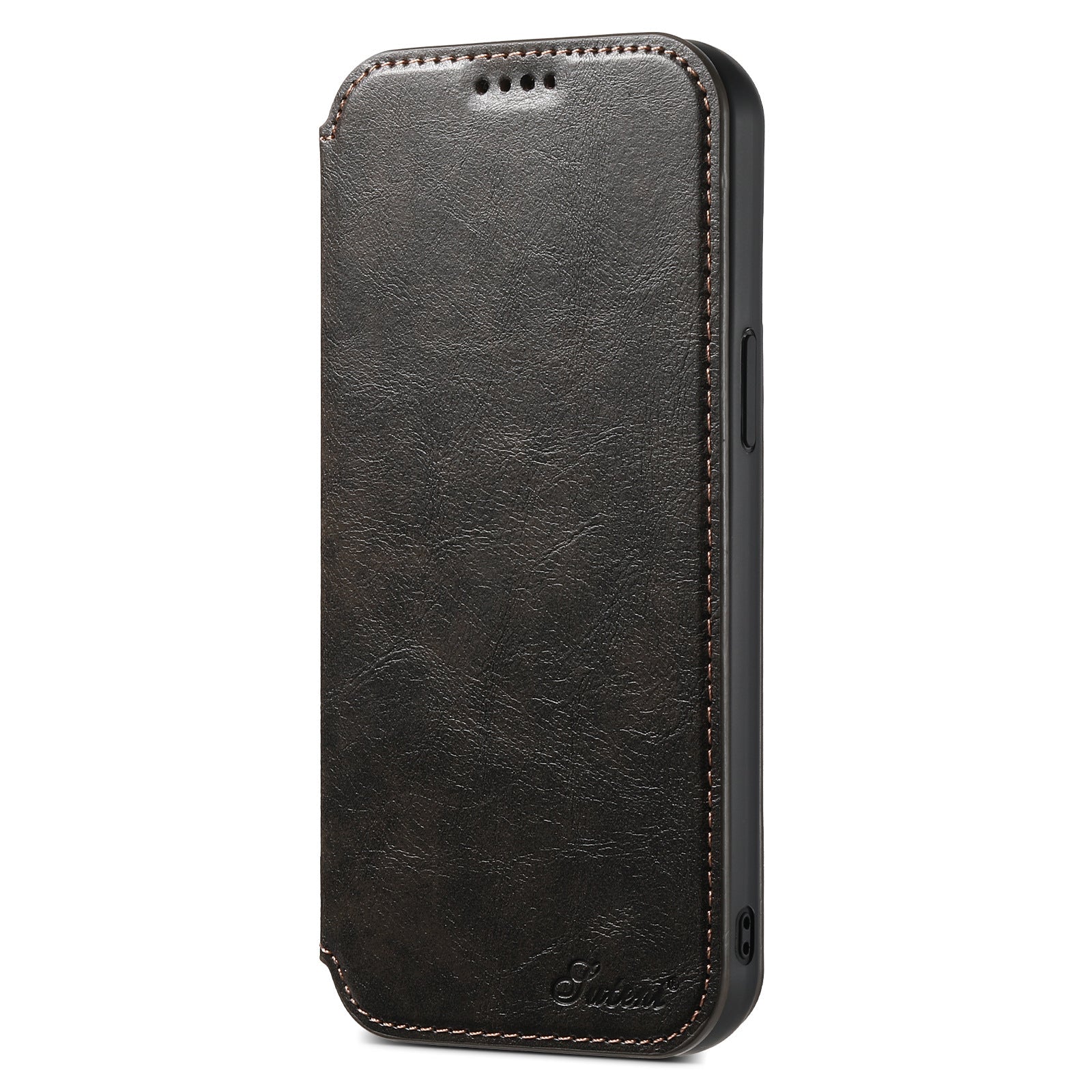 Flip Card Slot MagSafe Magnetic Wireless Charging Leather Case