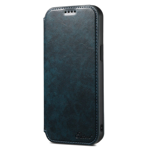 Flip Card Slot MagSafe Magnetic Wireless Charging Leather Case
