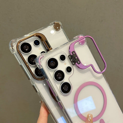 LEKCASE | Four-corner Airbag Magnetic Mobile Phone Case With Lens Holder