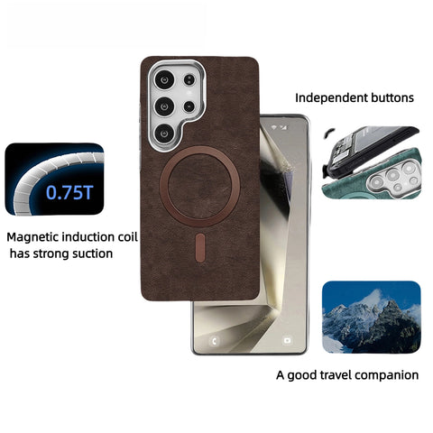 Magnetic High-end Business Leather Case