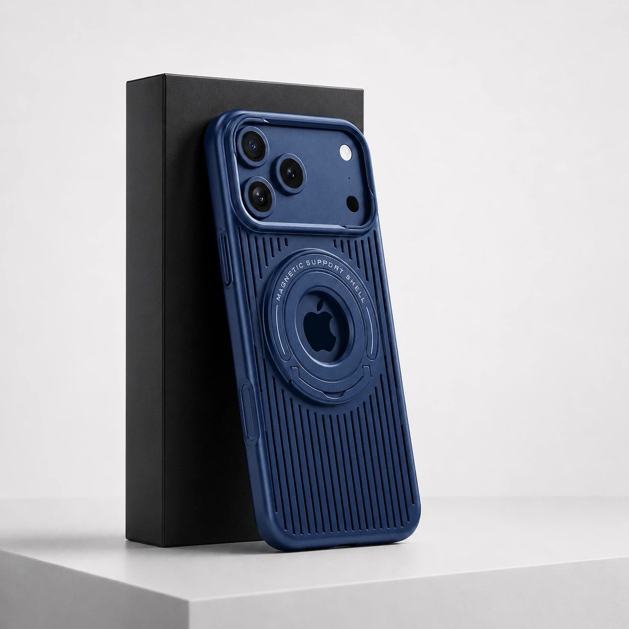 iPhone Magnetic Phone Case with Striped Heat-Dissipation Stand LEKCASE