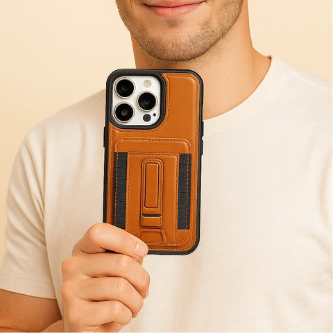 LEKCASE | Leather Magnetic Card Holder Phone Case