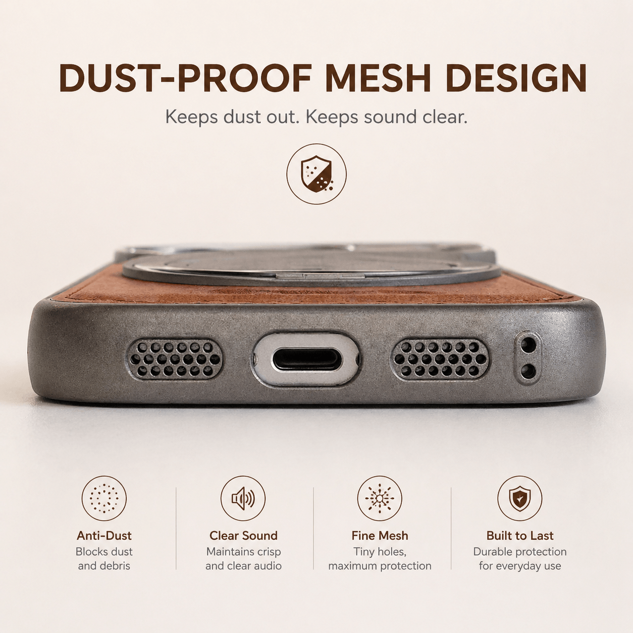 iPhone Semi-Enclosed Magnetic Phone Case with Rotating Stand LEKCASE