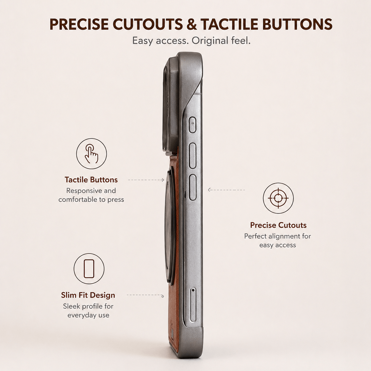 iPhone Semi-Enclosed Magnetic Phone Case with Rotating Stand LEKCASE