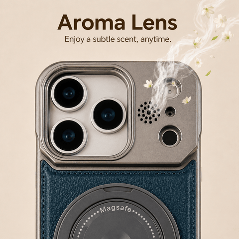 iPhone Semi-Enclosed Magnetic Phone Case with Rotating Stand LEKCASE