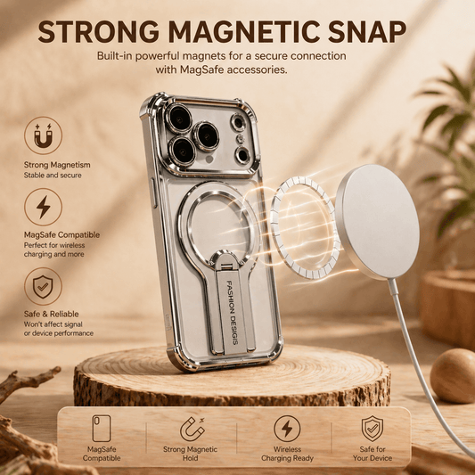 Invisible Bracket Magnetic Electroplating Mobile Phone Case LEKCASE