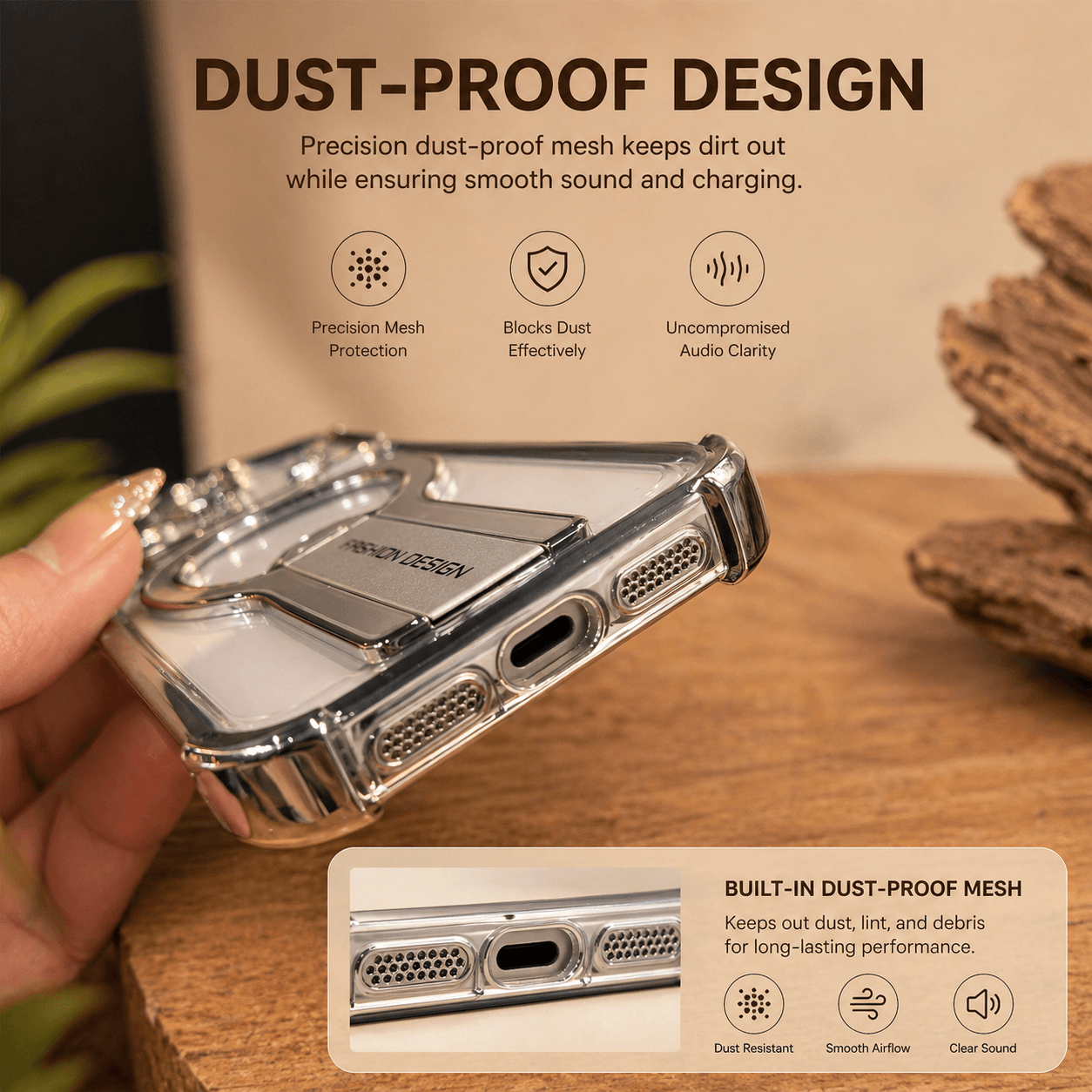 Invisible Bracket Magnetic Electroplating Mobile Phone Case LEKCASE