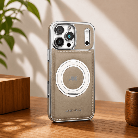 iPhone 360° Rotating Stand Leather Case with MagSafe LEKCASE