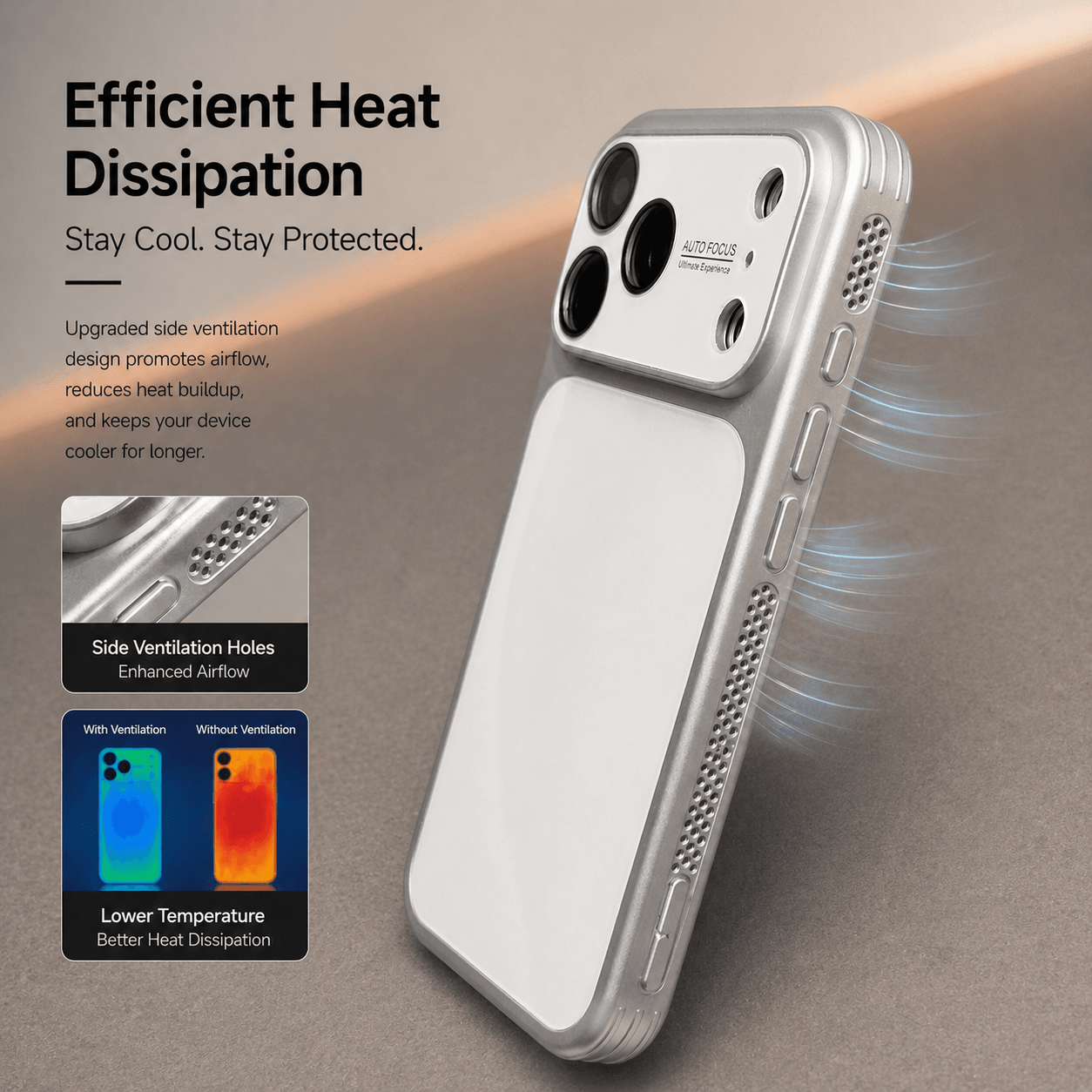 Aurora Foxtail Phone Case with CD-Patterned Texture LEKCASE