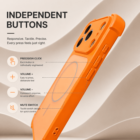 Silicone Phone Case with Built-in Glass Lens Protection LEKCASE