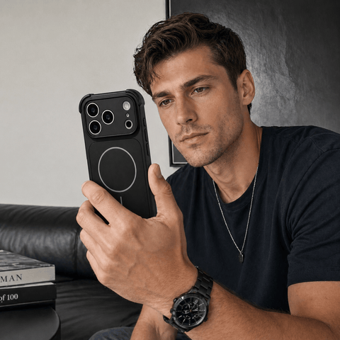 Silicone Phone Case with Built-in Glass Lens Protection LEKCASE