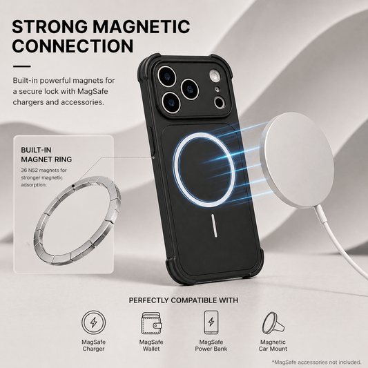 Silicone Phone Case with Built-in Glass Lens Protection LEKCASE