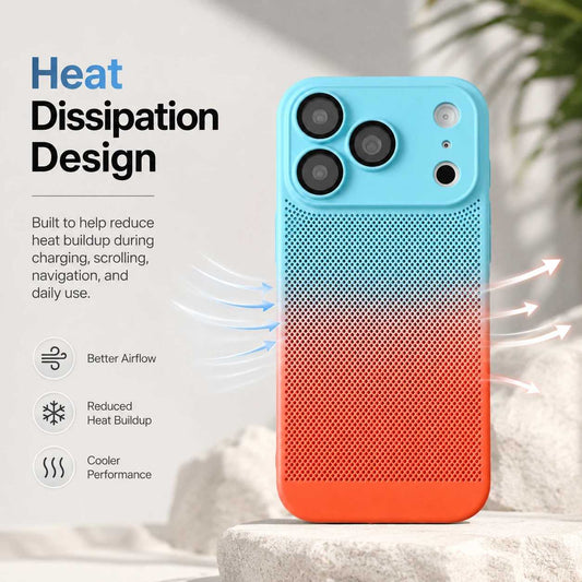Gradient Matte Phone Case with Heat Dissipation LEKCASE