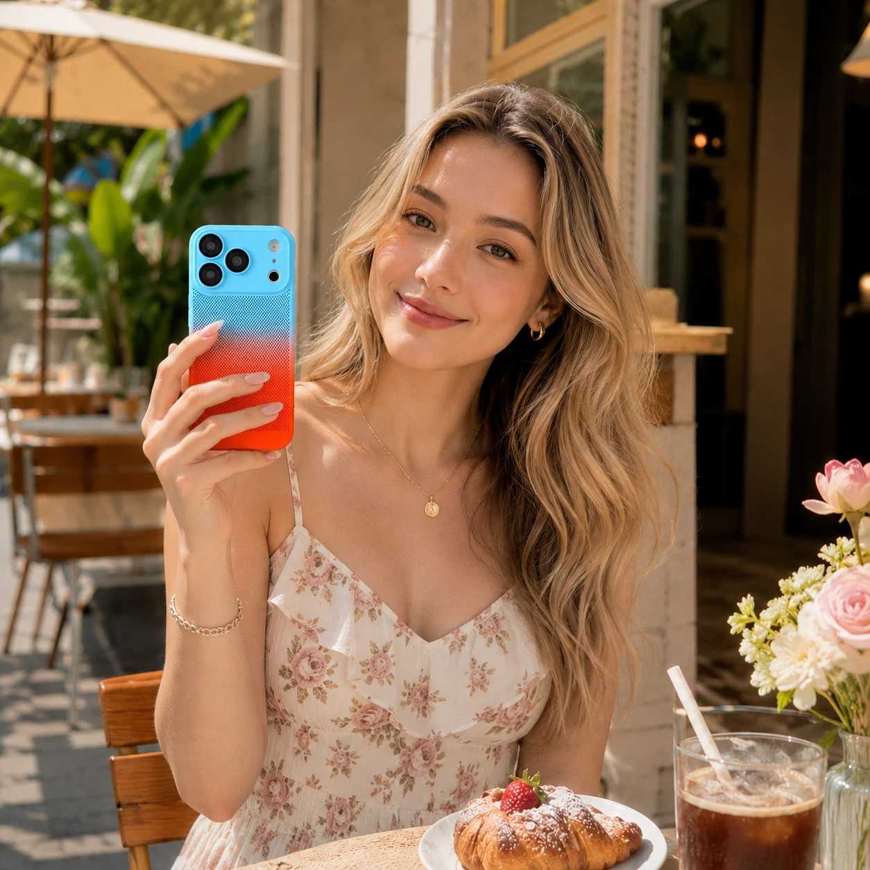 Gradient Matte Phone Case with Heat Dissipation LEKCASE