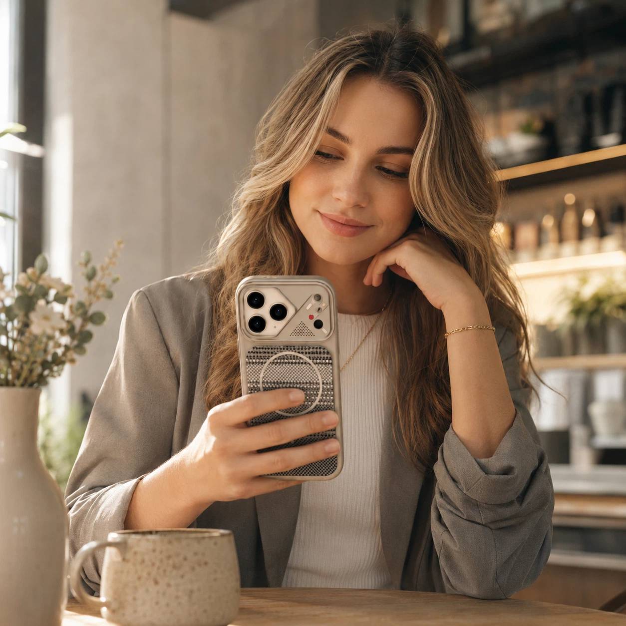 Kevlar-Patterned Magnetic Phone Case LEKCASE