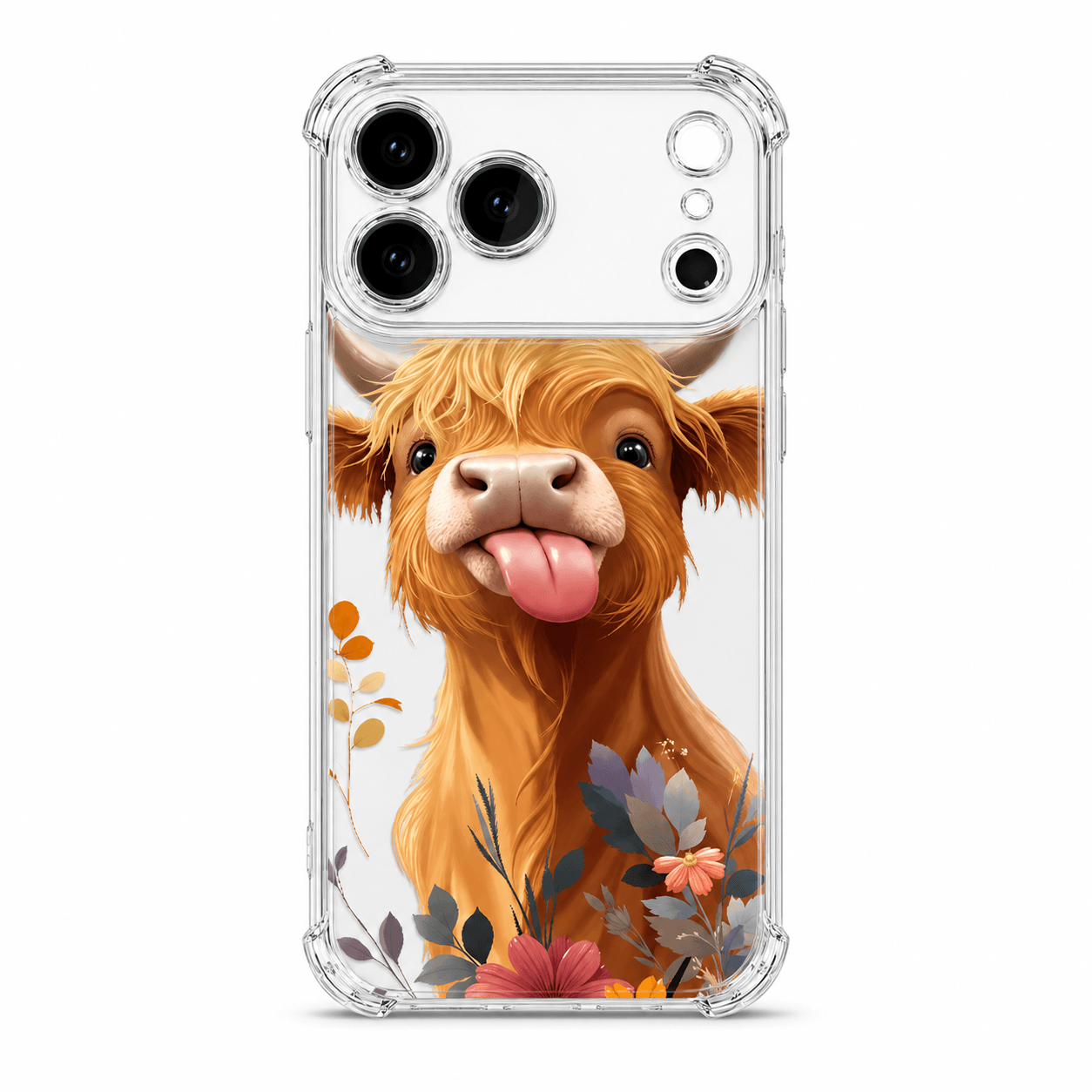 Fluffy Cow-Print Anti-Drop Phone Case with Reinforced Corners LEKCASE
