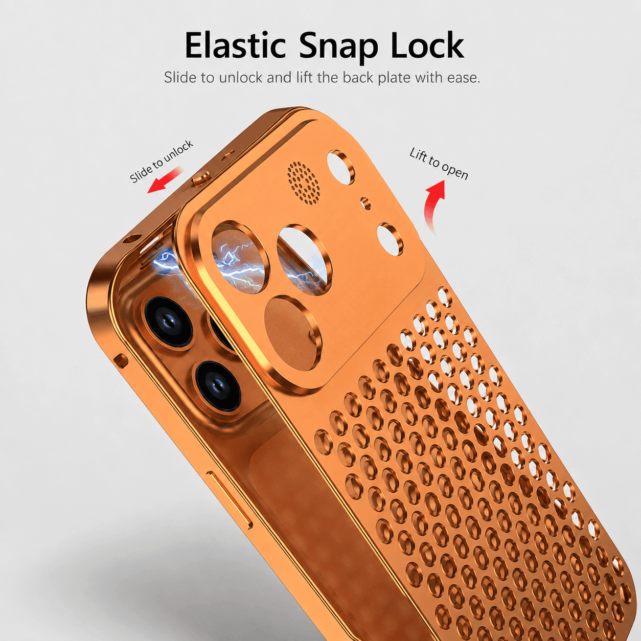 Snap-Button Aromatherapy Cooling Phone Case LEKCASE