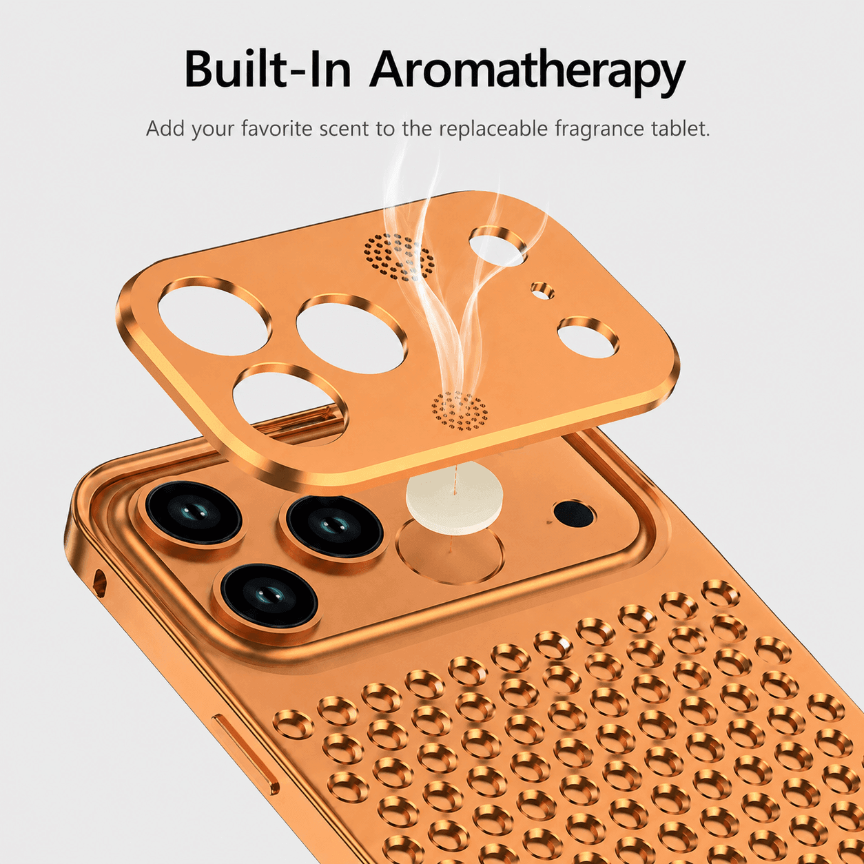 Snap-Button Aromatherapy Cooling Phone Case LEKCASE