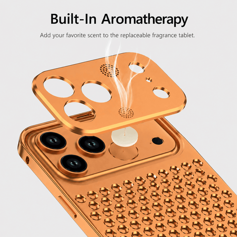 Snap-Button Aromatherapy Cooling Phone Case LEKCASE
