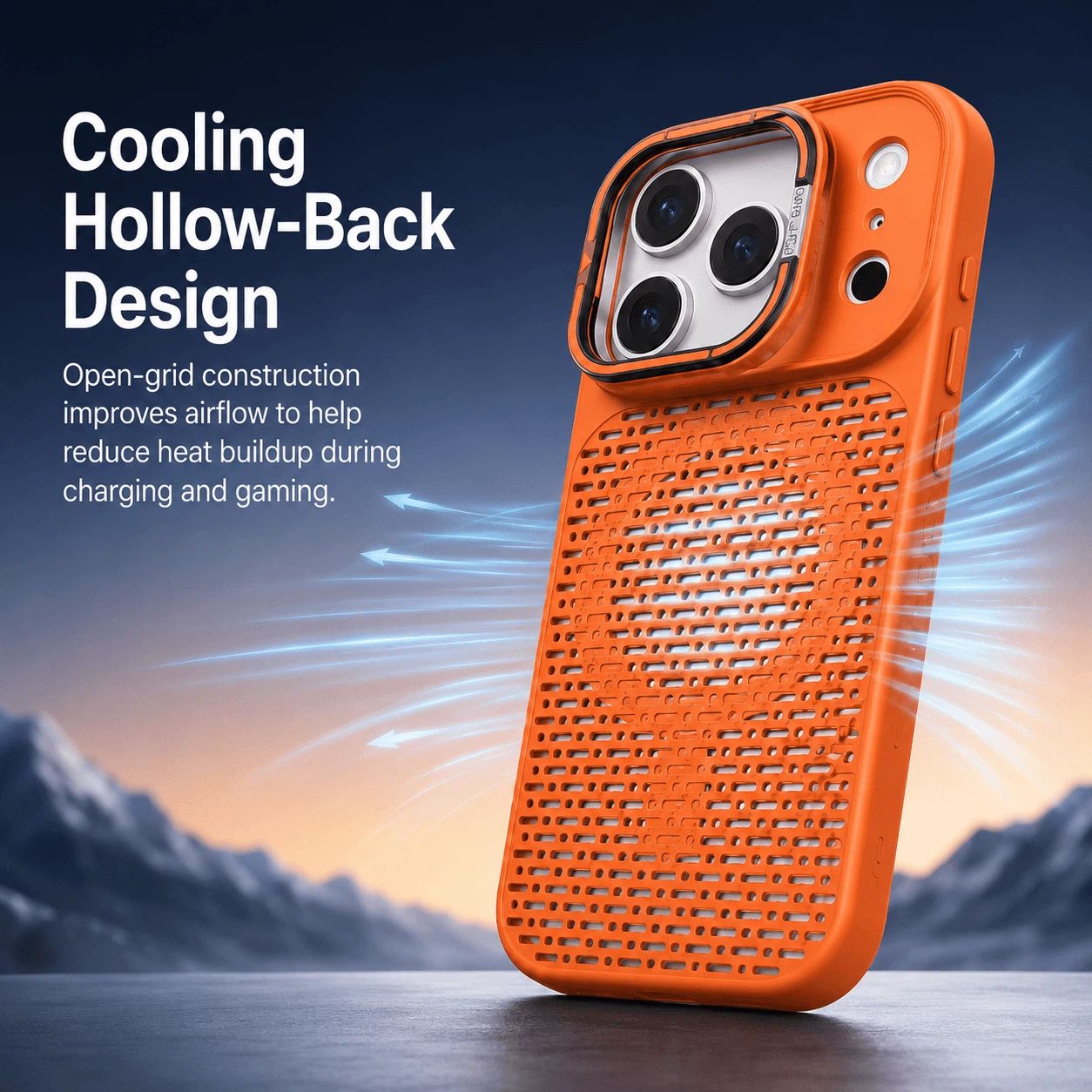 iPhone Magnetic Cooling Case with Hidden Camera Stand LEKCASE
