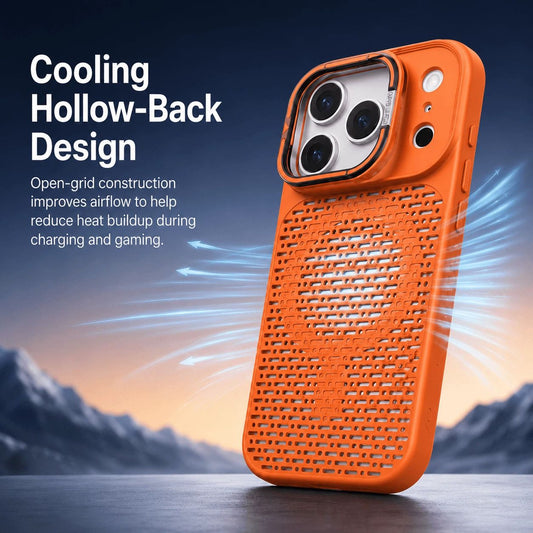 iPhone Magnetic Cooling Case with Hidden Camera Stand LEKCASE