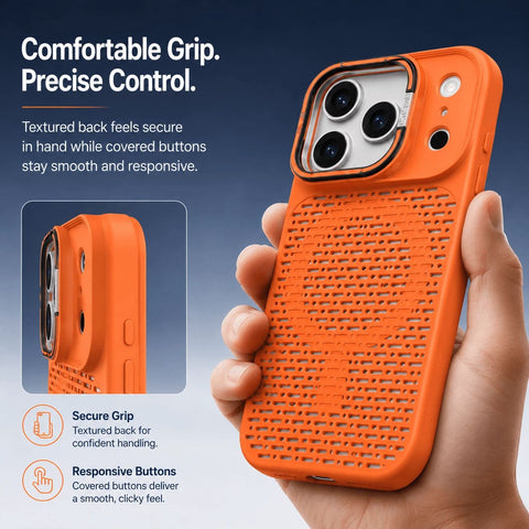 iPhone Magnetic Cooling Case with Hidden Camera Stand LEKCASE