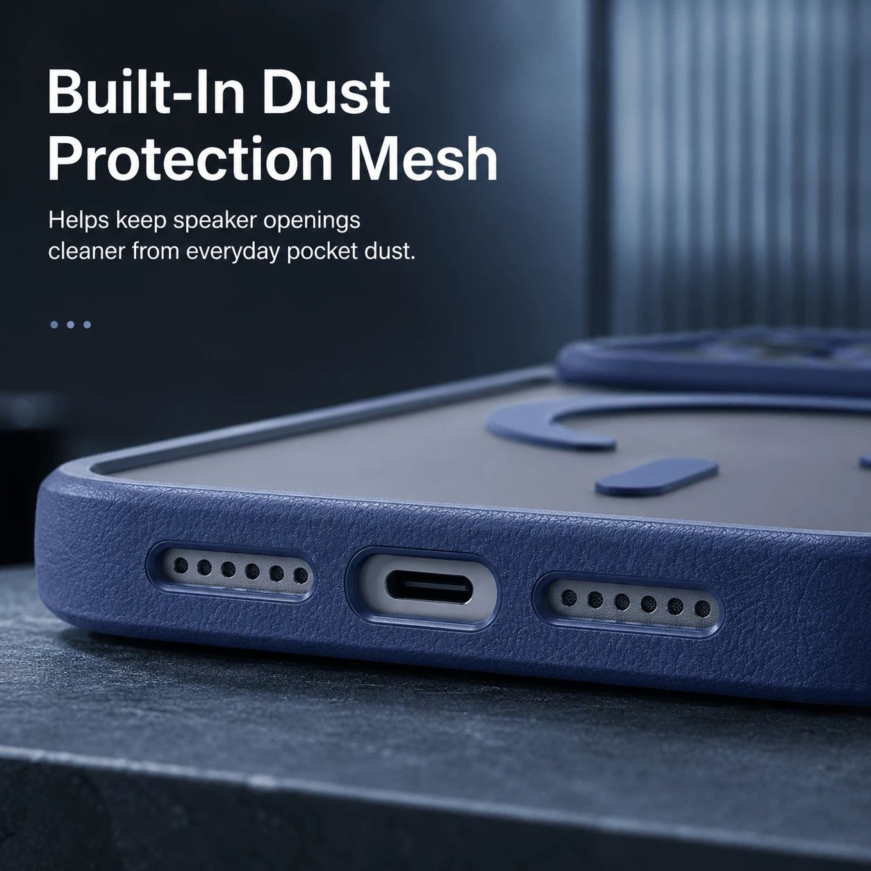Leather-Textured Phone Case with Full-Coverage Glass Lens Frame LEKCASE