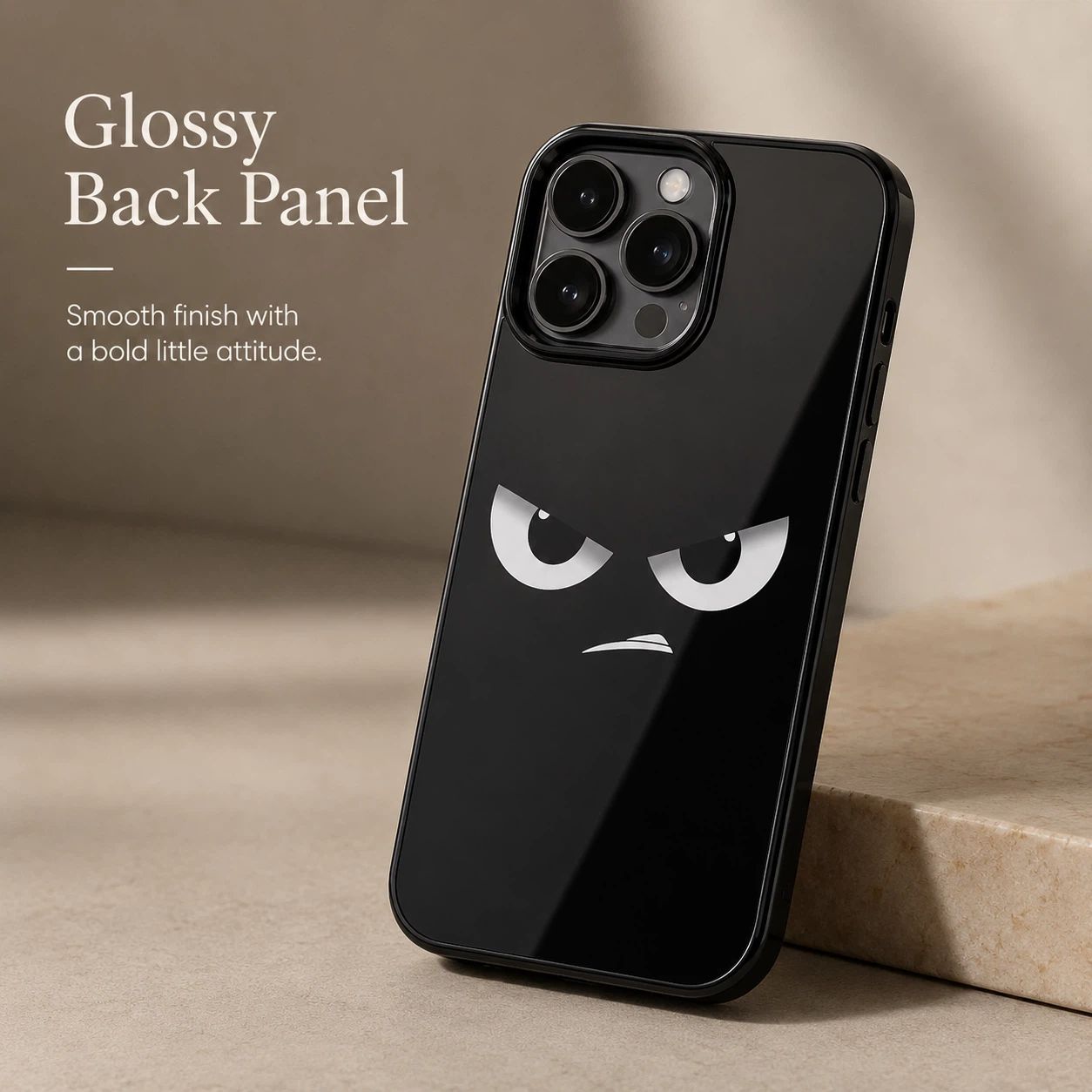 Glossy Phone Case with Angry Emoji LEKCASE